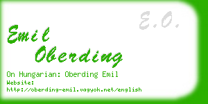 emil oberding business card